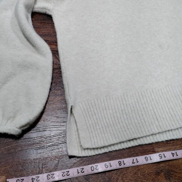Madewell Beige Wool Alpaca Blend Sundry Destinations Crewneck Sweater Women's M - Picture 11 of 11